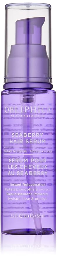 Obliphica Seaberry Leave in Hair Serum for Medium & Course Hair - Vitamins and Omegas for Frizz Free & Nourished Hair - Hair Serum for Dry Hair and Growth - 2.2 Fl Oz-Velvo Beauty
