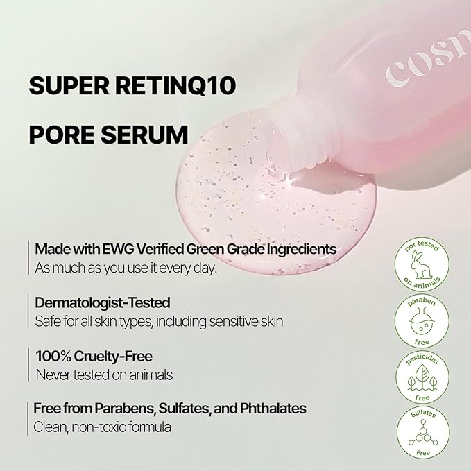 COSNOLOGY Retinol Anti-aging Serum with Coenzyme Q10,EGF,Pore Minimizing,Wrinkle Reduction,Centella Extract for Skin Soothing & Hydration | Clean Beauty, 2.70 fl.oz(80ml) | Korean Skincare-Velvo Beauty