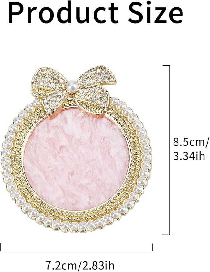 NICENEEDED 2 PCS Resin Nail Art Palette, Nail Art Painting Mixed Color Makeup Palette with Pearls, Rhinestone Bowknot Edge Nail Polish Palettes Nail Art Display Board for Nail Salon-Velvo Beauty