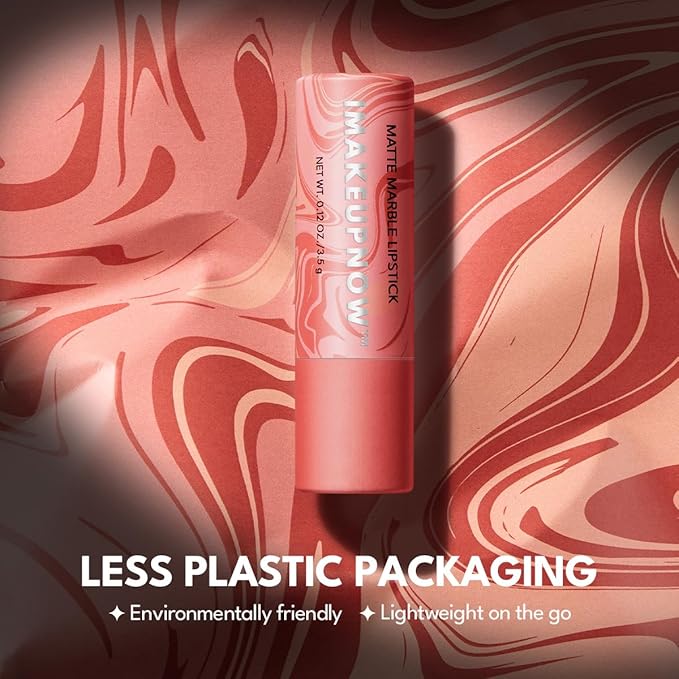 2PCS Marbled Matte Lip Stick Makeup - Velvety Finish | Naked-lip Feel, Full Coverage, D001+D003-Velvo Beauty