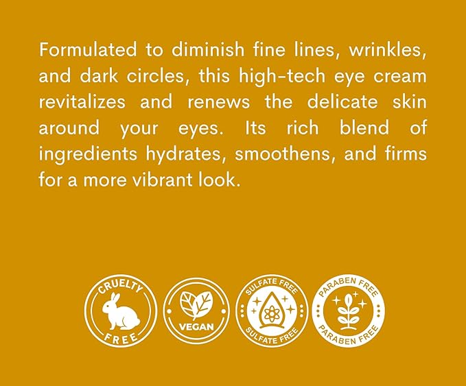 ANTHOLOGY Super Youth Eye Cream for Wrinkles & Dark Circles | Anti-aging Under Eye Cream with Peptides, Organic Aloe Vera & Vitamin C | Daily Use Intense Hydration | 0.5 fl oz 15 ml-Velvo Beauty