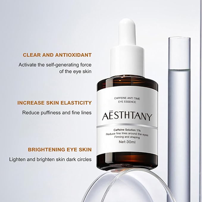 Caffeine Niacinamide Organic Carnosine Serum 1 Fl Oz / 30ml Reduce fne lines around the eyesFirming and shaping Anti-Aging,Moisturizing, Anti-Wrinkle Eye Serum - Skin Repair (Caffeine)-Velvo Beauty