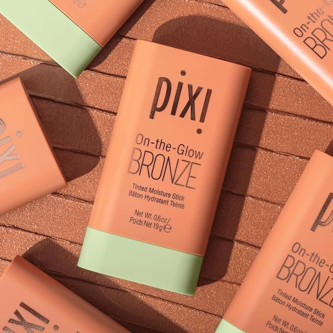 Pixi On-the-Glow Bronze - RichGlow, Hydrating Tinted Moisture Bronzer Stick with Ginseng, Aloe Vera & Fruit Extracts, For Cheeks & Lips, 19g / 0.6oz, Paraben-Free-Velvo Beauty