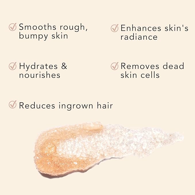 Organic Vanilla Coconut Body Scrub - USA Made Sugar Scrub with Natural Ingredients, Moisturizing Body & Foot Exfoliator for Dry and Sensitive Skin, Removes Dead Skin Cells & Reduces Ingrown Hair-Velvo Beauty