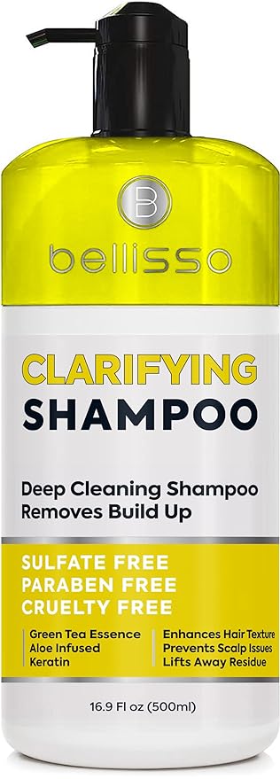 Clarifying Shampoo for Women and Men - Ideal for Oily Hair and Build Up - Gentle, Moisturizing Sulfate Free Formula - Safe for Color Treated, Curly Perms and Dry Scalps - Remove Chlorine for Swimmers-Velvo Beauty