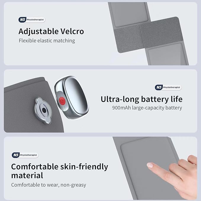 Heating or Cooling Eye Mask for Dark Circles and Eye Neck Padeye Mask Skincare and Puffiness, Intelligent Heating Physical Cooling (Gray)-Velvo Beauty