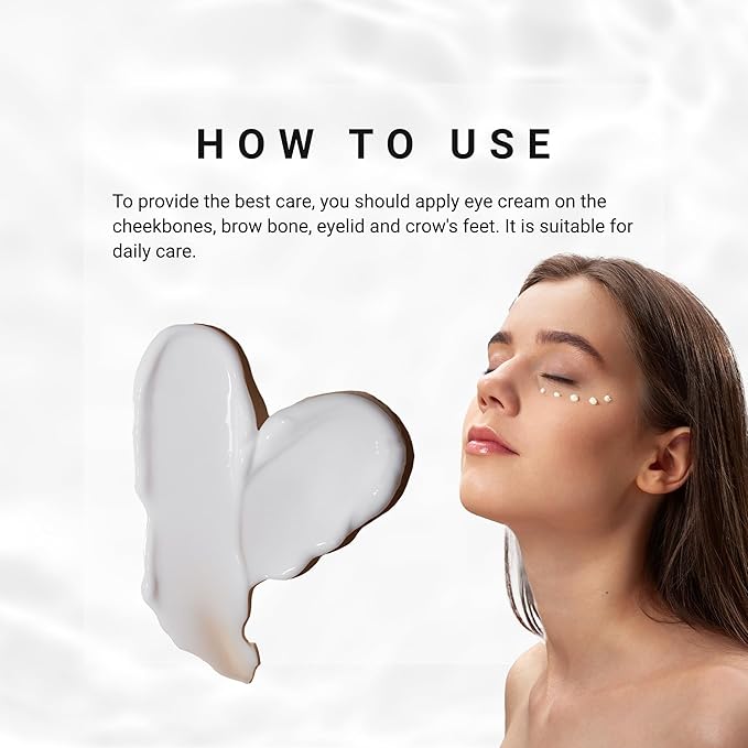 Eye Contour Cream | Eye Serum with Hyaluronic Acid and vitamin E to Eliminate Under-eye Bags, Dark Bruises and Wrinkles | Shiny Skin Face Roller-Velvo Beauty