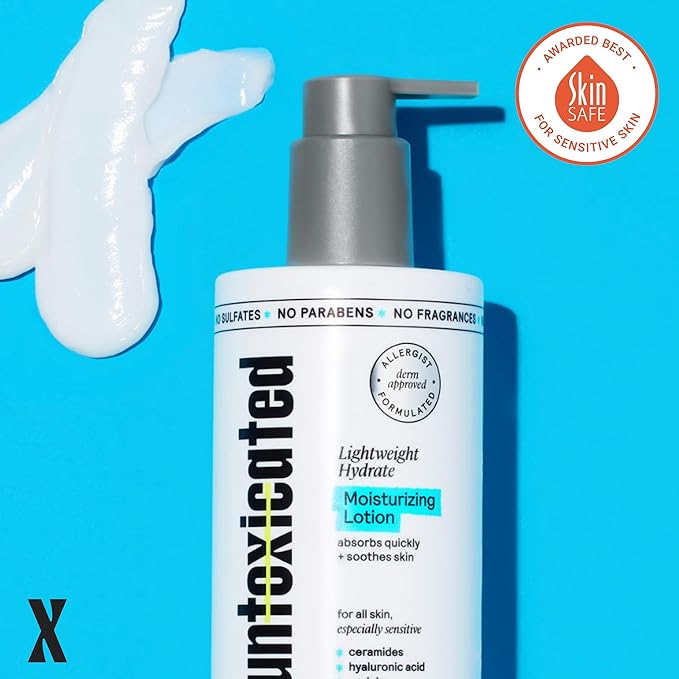 Moisturizing Lotion - Daily Face Moisturizer & Body Lotion for Sensitive Skin - Ceramides & Hyaluronic Acid - No Common Irritants - Non-Comedogenic - Oil-Free - Fragrance Free - 10 Ounce-Velvo Beauty
