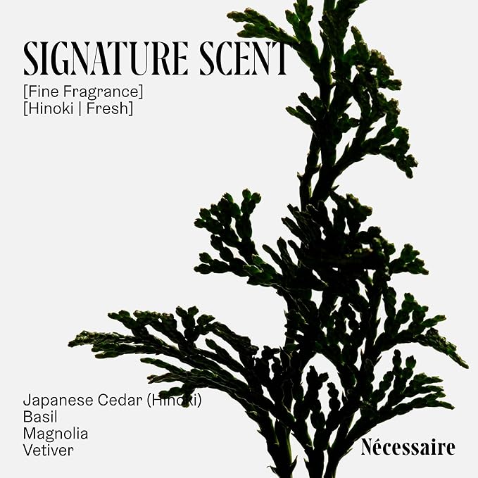 Nécessaire The Body Wash Hinoki - Natural Body Wash for Women & Men, Softening Shower Gel with Gentle Exfoliating Acids AHA/BHA/PHA. Gel Cleanse, 8.4 fl oz.-Velvo Beauty