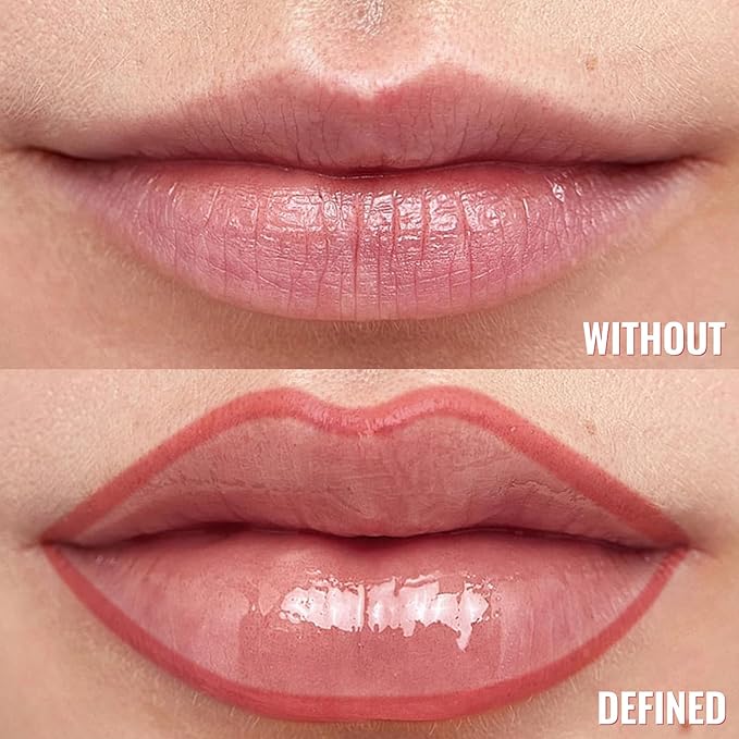 Lip Stain - Lip Liner Stain, Long Lasting Peel Off Lip Stain, Natural Peel Off Lip Liner Stain with Tweezer, Easy to Use, Waterproof, Smudge-proof, Transfer-proof, Nude Pink-Velvo Beauty