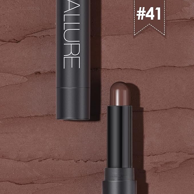 FOCALLURE Shimmer and Matte Cream Eyeshadow Stick,Smooth Brilliant Eye Brightener Pencil for Women,Long Lasting Waterproof Eye Shadow and Liners Makeup,CHOCOLATE-Velvo Beauty