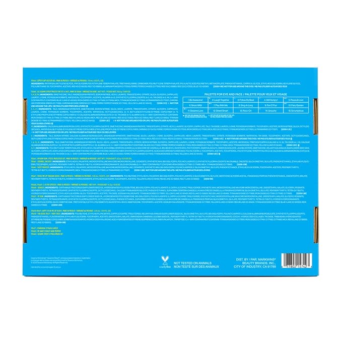 wet n wild Sesame Street Limited Edition PR Box - Makeup Set with Versatile Brushes, Vibrant Buildable & Blendable Palettes & Lip Glosses for Unique Looks, Cruelty-Free & Vegan-Velvo Beauty