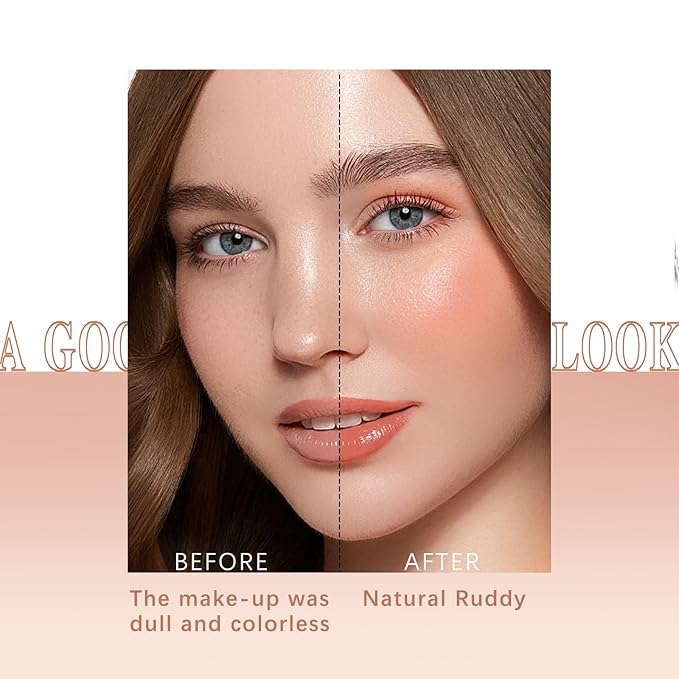 Blush Stick for Cheeks Makeup,Waterproof Cream Blush Face Stick Multi-Use Lip and Cheek Tint,Matte Finish Lightweight Easy to Blend Natural Cream Blusher for All Skin Tones-Glistening Peach-Velvo Beauty