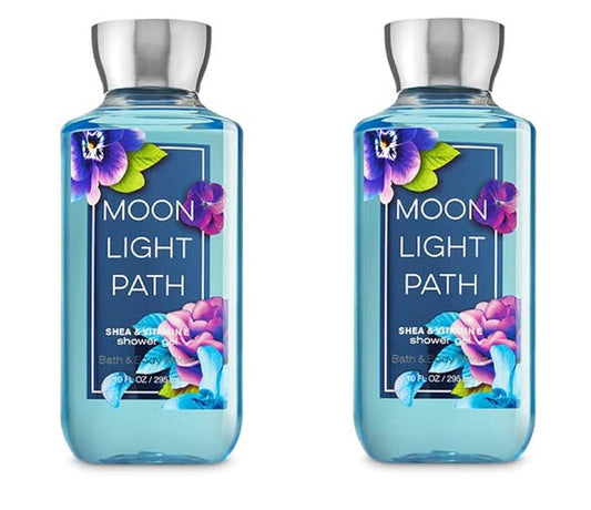 Bath and Body Works Shea Enriched Shower Gel New Improved Formula 10 Oz. (Moonlight Path) (Pack of 2)-Velvo Beauty