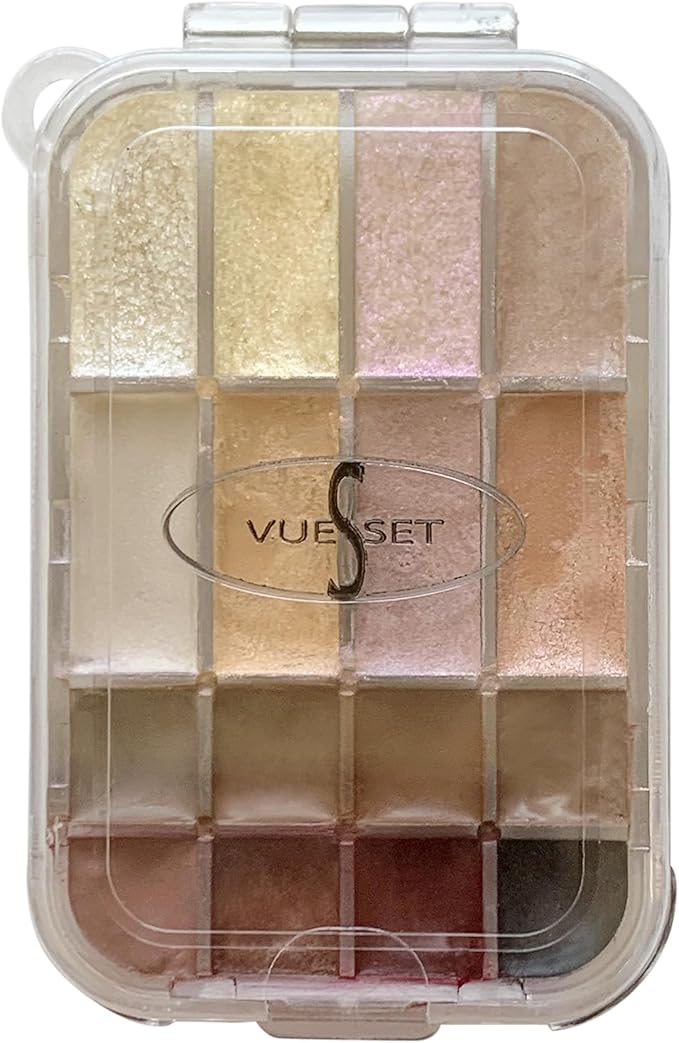 Lui, small empty makeup palette for depotting creams, 16 sections-Velvo Beauty