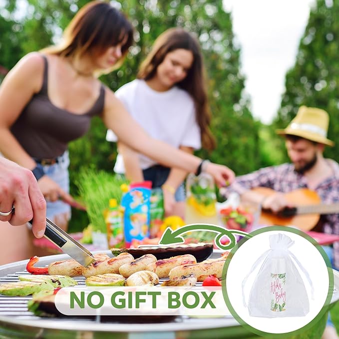 Demissle 50 Pcs Baby Shower Lip Balm Gift Set with 100 Pcs Organza Bags Baby Shower Party Favor for Guest Thank You Tag Rope Baby Shower Party Decoration Gender Reveal Souvenirs (Tropical)-Velvo Beauty