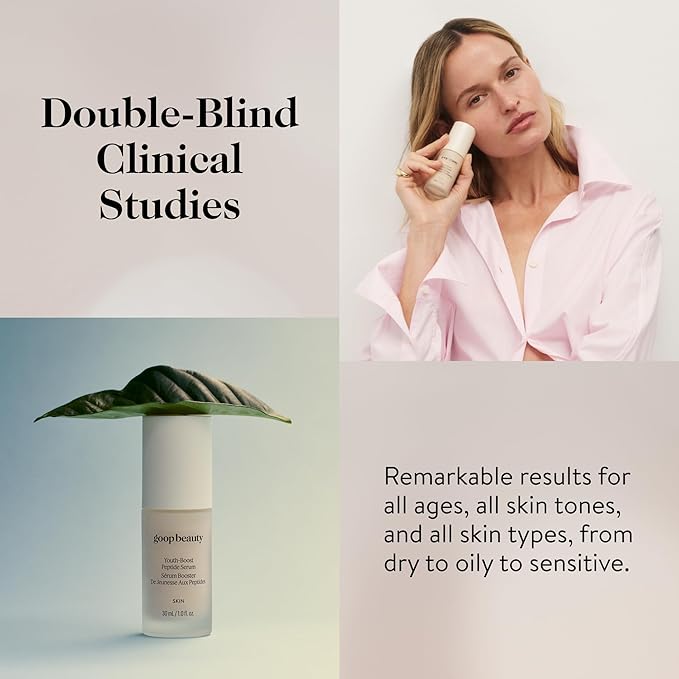 goop Beauty Peptide Serum |Reduces Fine Lines, Wrinkles, & Dark Spots | Peptides, Ceramides, & Niacinamide | Anti Aging Treatment to Improve Firmness & Elasticity | 1 fl oz-Velvo Beauty