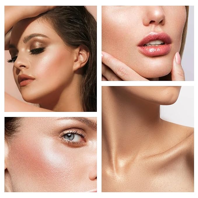 Boobeen Highlighter Makeup Highlighter Palette Powder Shimmer Highlighter Makeup Facial Illuminator Bronzer Palette Waterproof Long Lasting-Velvo Beauty