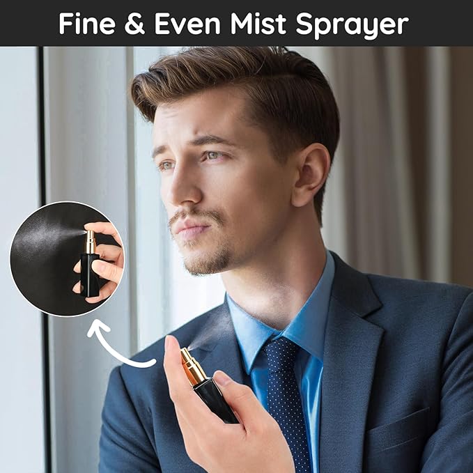 Segbeauty Atomizer Sprayer for Perfume, 10 Packs Glass Perfume Bottles Empty, 10ML Travel Refillable Perfume Bottle Portable Sprayer Atomizer Travel Accessory Toiletries Cosmetic Dispenser Bottle-Velvo Beauty