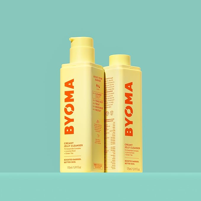 BYOMA Creamy Jelly Cleanser Refill - Hydrating Facial Cleanser for Skin Barrier Repair - Tri-Ceramide Face Wash for Sensitive Skin - Gently Removes Makeup & Excess Oil - 5.91 fl oz Refill-Velvo Beauty