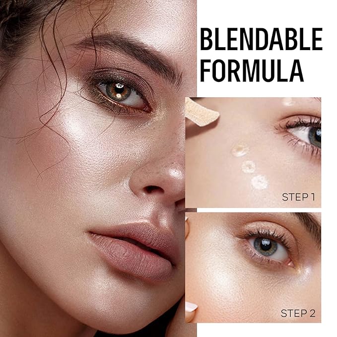 KYDA Liquid Highlighter, Natural Shimmer Tinted, Lasting Glossy Finish, Silky Creamy Lightweight Cover, Radiant Glow Face Enhancing Makeup, Body Liquid Illuminator-Champagne-Velvo Beauty
