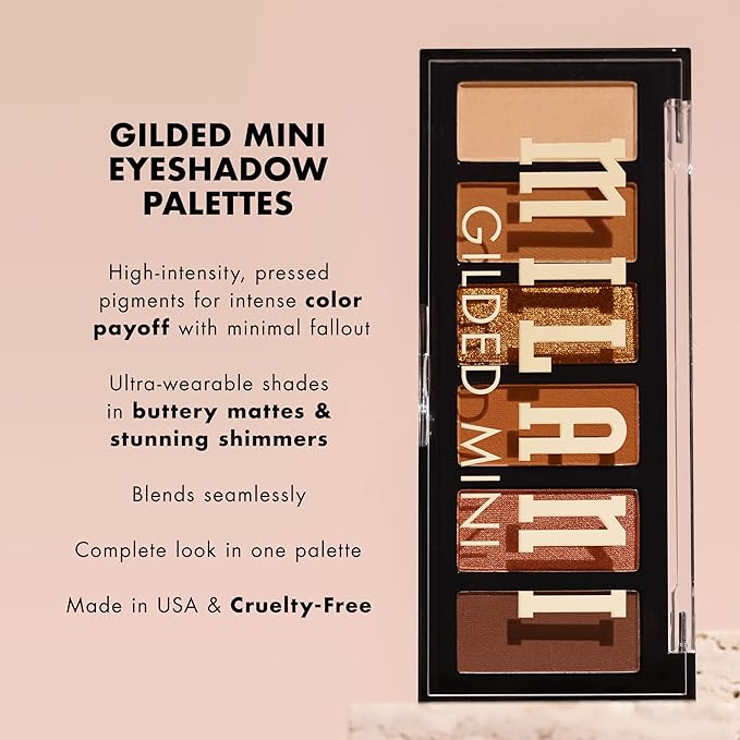 Milani Gilded Mini Eyeshadow Palette with 6 Matte & Shimmer Hues - Call Me Old-Fashioned-Velvo Beauty