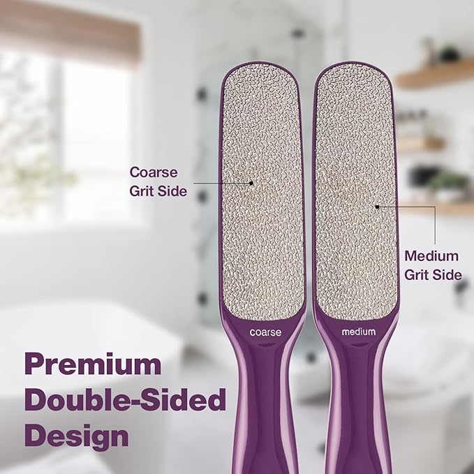 Probelle Double Sided Multidirectional Nickel Foot File Callus Remover - Immediately Reduces calluses and Corns to Powder for Instant Results, Safe Tool (Purple)-Velvo Beauty