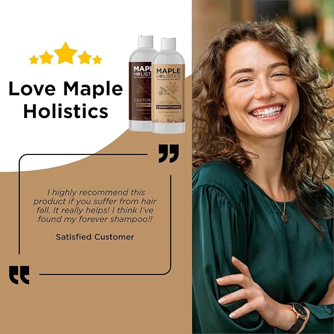 Castor Oil Shampoo and Conditioner Set - Jamaican Black Castor Oil Shampoo and Biotin Collagen Conditioner - Sulfate Free Shampoo and Conditioner for Fine Hair and Dry Scalp Care (Vanilla) -16 Fl Oz-Velvo Beauty