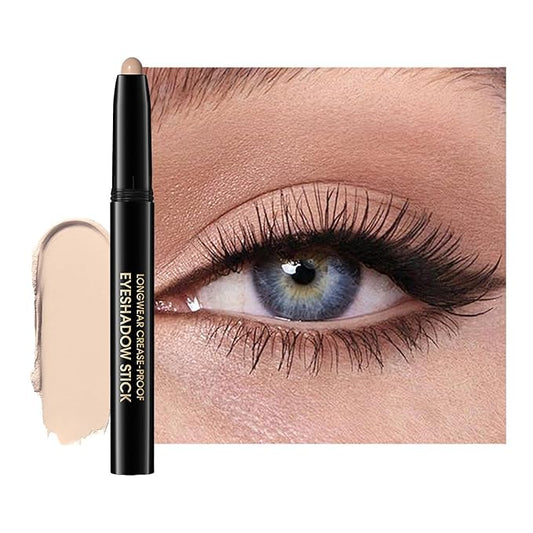 Eyeshadow Stick, Shimmer and Matte Cream Eye Shadow Brightener Sticks Eyeliner Pencil Crayon, Waterproof Long Lasting Eye Highlighter Stick Makeup,0.056 Oz(#3-Desert)-Velvo Beauty