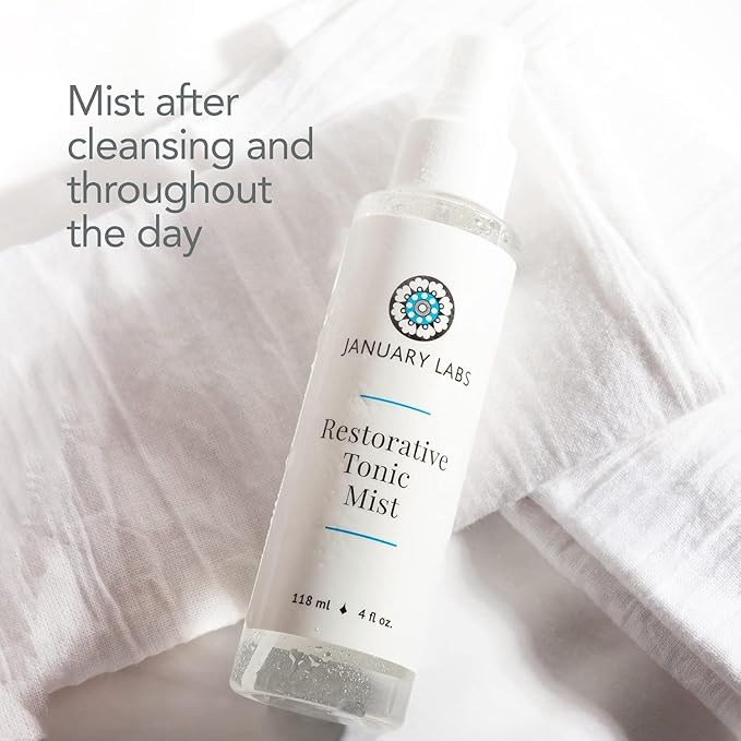 Restorative Tonic Mist, Hydro Boost Facial Toner for All Skin Types, Refreshing & Lightweight Antioxidant Face Mist Hydrating Spray, 4 Ounce Bottle-Velvo Beauty