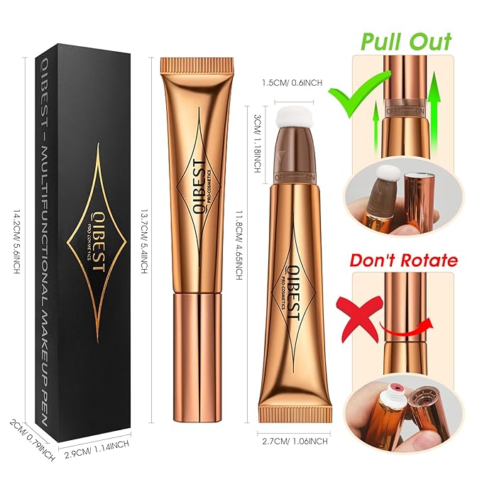 Liquid Highlighter Beauty Wand, Cream Liquid Highlighter Stick with Cushion Applicator, Lightweight Blendable, Long Lasting Silky Cream Highlighter Stick Contour Wand, Natural Face Shimmer Finish | 4# Highlight Pearl White-Velvo Beauty