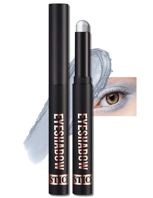 Erinde Shimmer Cream Eyeshadow Stick, Long Lasting Metallic Eye Shadow Sticks, Waterproof Creamy Glitter Eyeshadow Pencil, High Pigmented Blendable Neutral Eye Makeup, 18 Glacier Blue Shimmer-Velvo Beauty