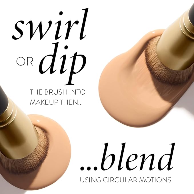 LAURA GELLER NEW YORK Full Coverage Foundation Blending Brush for All Face Makeup & Foundation-Velvo Beauty