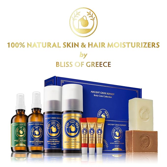 Ancient Greek Remedy After Shower Body Oil for Women - Organic Face Oil & Body Moisturizer for Dry Skin with Sweet Almond, Jojoba, Olive, Lavender and Vitamin E Oil - Natural Clean Skincare, 4 oz-Velvo Beauty