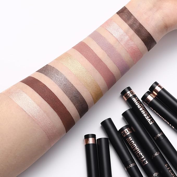 Jolilab Eyeshadow Stick Set, 8 Colors Matte Professional Bright-Colored Contouring and Highlight Eyeshadow Stick, Cream Waterproof Long Lasting High Pigmented Eye Shadow. (8, EYESHADOW B)-Velvo Beauty