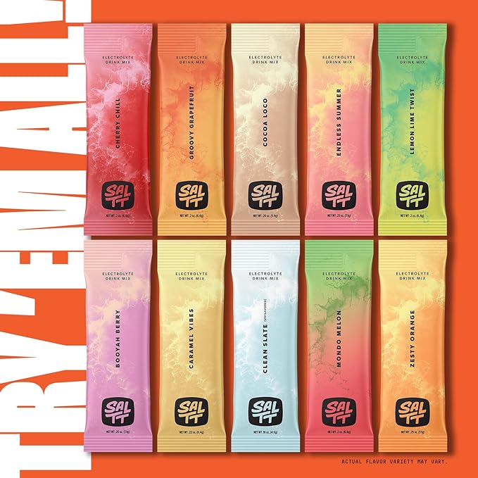 Keto Chow SALTT Electrolytes Powder Packets, All Things Mixed Variety Pack (15 Packets) - Magnesium, Potassium, Sodium, Trace Minerals - Vegan & Gluten Free - Travel Essentials - Made in USA-Velvo Beauty