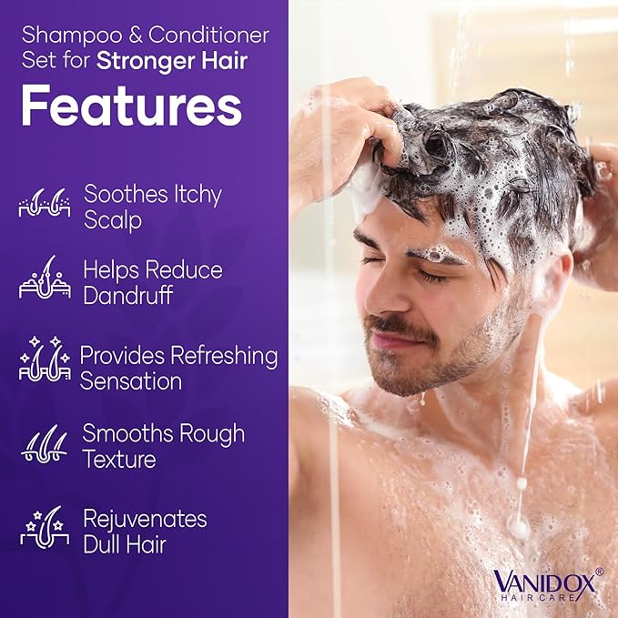 Tea Tree Shampoo and Conditioner Set with Lavender and Mint | DHT Blockers | With 100% Pure Tea Tree Oil for Itchy, Dry Scalp | Sulfate & Paraben Free | For Men & Women | 16 fl oz Each-Velvo Beauty