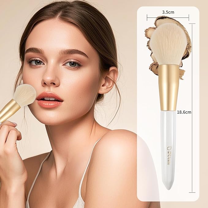 DUcare Tapered Blush Brush for Cheeks - Pointed Powder Brush for Light Application, Multi-Purpose Makeup Brushes Perfect for Highlighting, Defining, Sculpting, and Contouring-Velvo Beauty