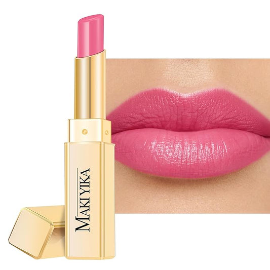 MAKI YIKA Moisture Pink Lipstick for Women Hydrate Lip Balm for Dry Cracked Lips Weightless Glossy Lip Color Juicy Finish,MA062 Pastel Pink-Velvo Beauty