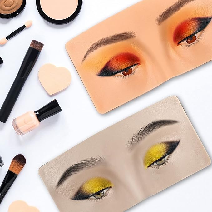 Makeup Practice Face, The Perfect Aid to Practicing Makeup, Silicone Makeup Face Practice Board, Eye Makeup Practice Face, Bionic Skin Makeup Practice, for Professional Enthusiasts-A-Velvo Beauty