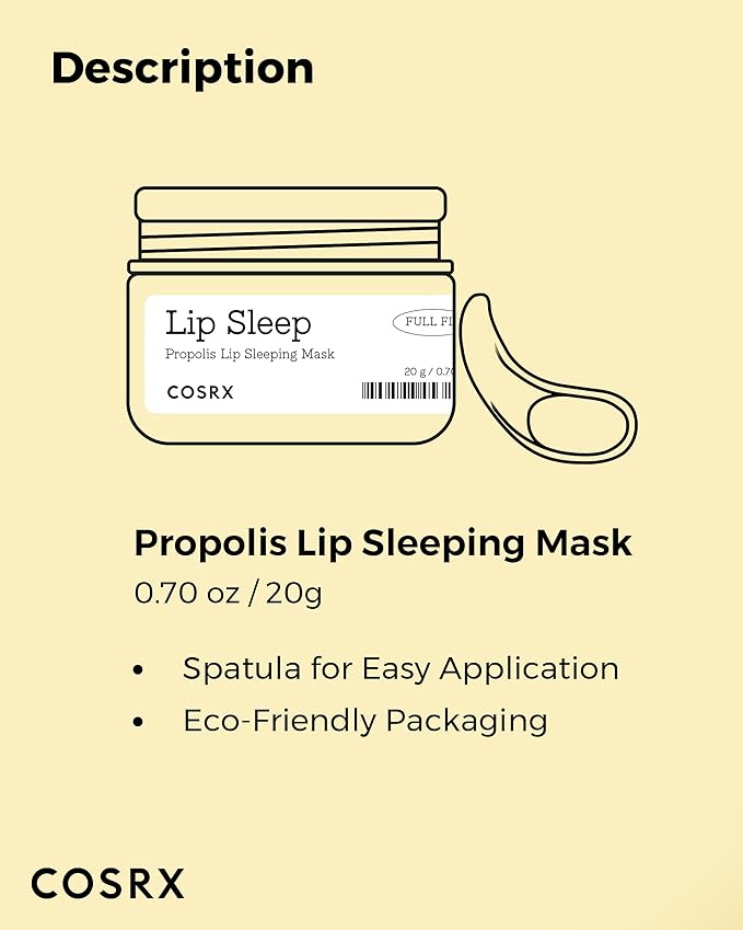 COSRX Lip Care Balm for Dry Chapped Lips, Enriched with Shea Butter, Sleeping Mask, Korean Skincare, Animal Testing-Free, Artificial Fragrance-Free, Parabens-Free (Lip Sleeping Mask)-Velvo Beauty