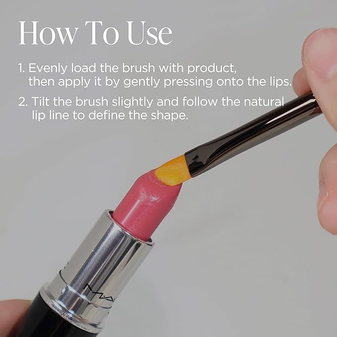 Piccasso 501 Lip Brush – Professional Lip Brush for Precise Lip Gloss & Lip Stain Application, Smooth Color Payoff & Defined Lip Lines, Synthetic Makeup Brush for Clean, Flawless Finish-Velvo Beauty