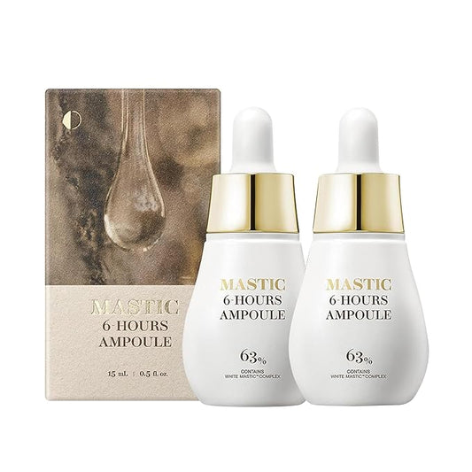 MASTINA Mastic Ampoule Serum Dropper Type (0.5fl oz, Pack of 2) White Mastic Complex 63%, Tranexamic Acid 2%, Niacinamide 5% - Face Serum for Firming, Hydrating, Radiant Glass Skin. Korean Skin Care-Velvo Beauty
