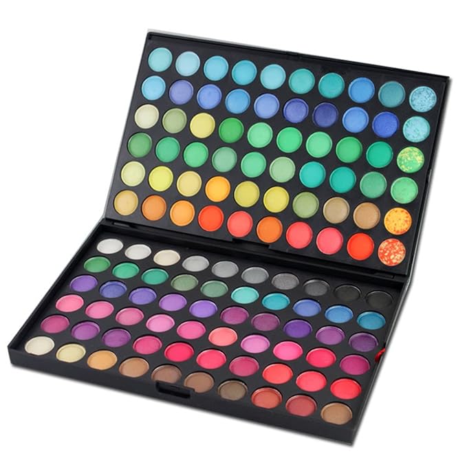 Pro 120 Colors Shimmer and Matte Eyeshadow Makeup Palette Cosmetic Contouring Kit #1 - Ideal for Professional and Daily Use-Velvo Beauty