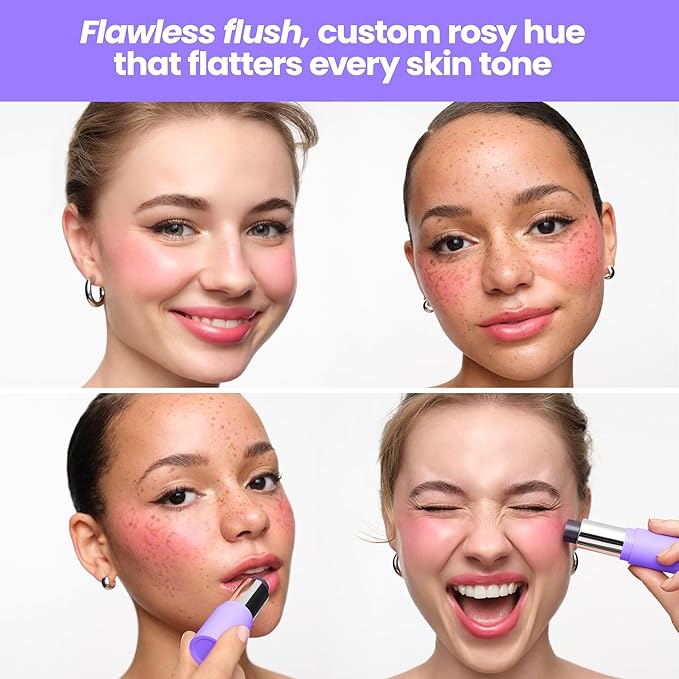 Wonderskin PHLush Stick - Multi-Use Blush Stick, Cream Blush for Cheeks and Lips - pH-Activated, Cooling & Nourishing Cheek Stain Makeup-Velvo Beauty
