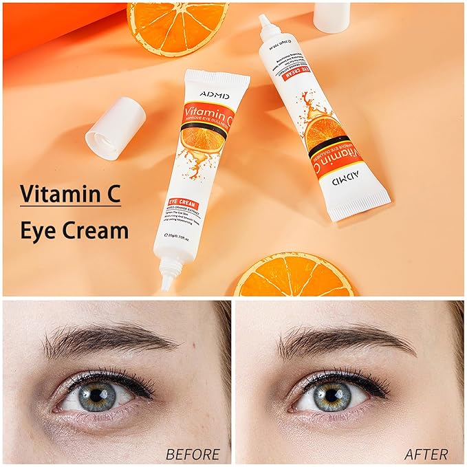 Eye Cream Vitamin C Eye Care Anti-Aging Against Wrinkles and Dark Circles Effective Anti-Aging Moisturizes Reduces Puffiness Dark Circles-Velvo Beauty