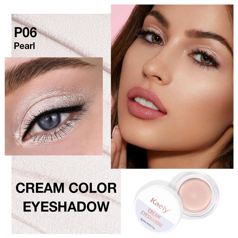 Cream Glitter Purity Shimmer Metallic Eyeshadow Palette Makeup, Natural Single Mini Instant Holographic Eyeshadow For Women, Sombras Crema Para Ojos, Talc, Paraben & Cruelty Free, P06-Velvo Beauty