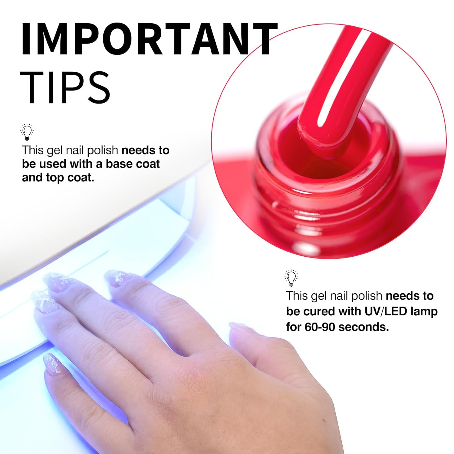 CANNI Pink Gel Polish - Hot Pink Color, 1Pcs U V Gel, Gloss Soak Off For Salon & DIY French Nail Manicure-Velvo Beauty