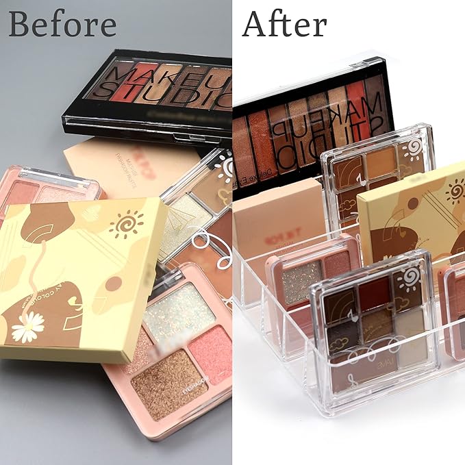Makeup Organizer, Compact Makeup Palette Organize, for Bathroom Countertops, Vanities, Cabinets, Sleek Modern Cosmetics Storage Solution for - Eyeshadow Palettes, Contour Kits, Blush-Velvo Beauty