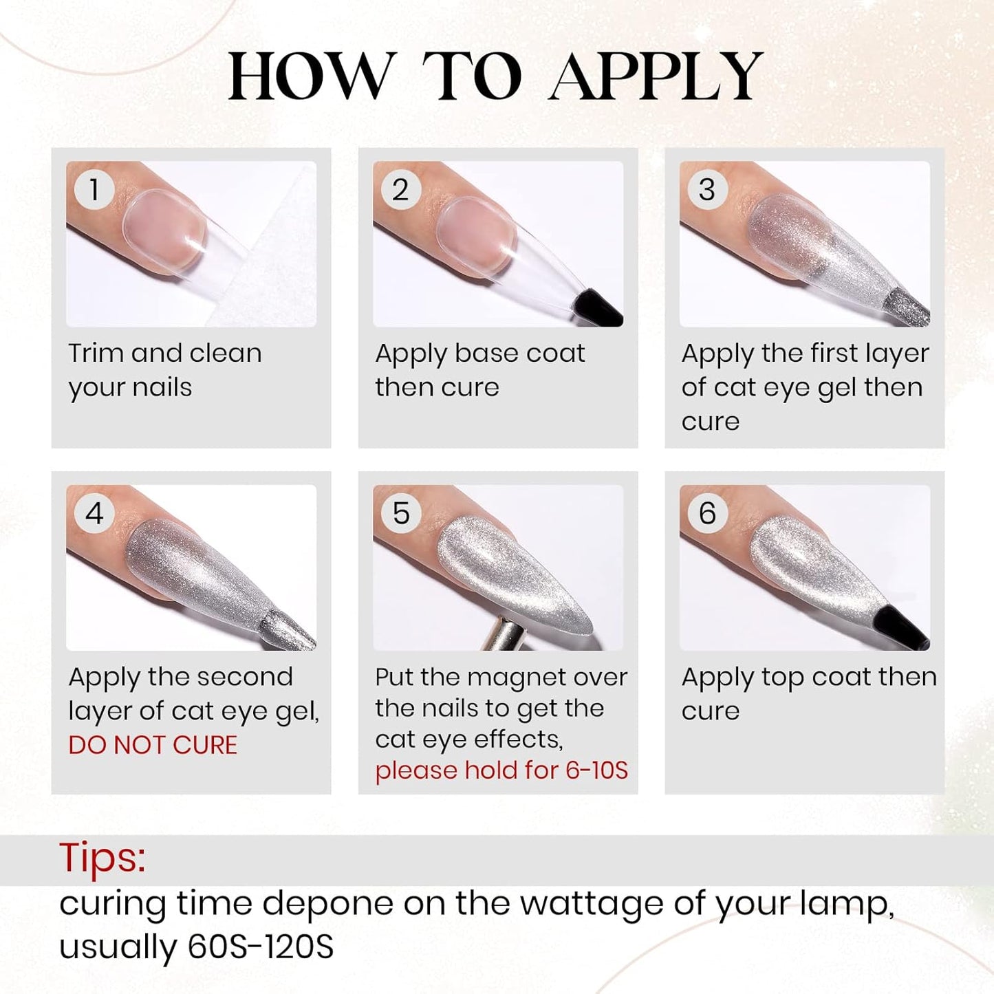 10ml Silver Universal Bright Glitter Cat Eye Gel Magnetic Nail Polish Gel Art Manicure DIY at Home Soak Off UV Gel with Magnet-Velvo Beauty